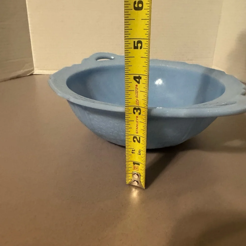 Vintage Delphite Bowl, Blue Milk glass